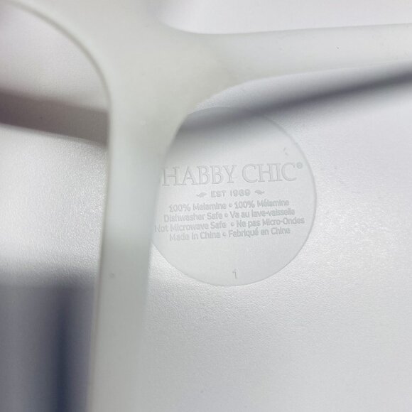 Shabby Chic Melamine Divided Plates Set Of 4 Blue & White China Pattern - Picture 3 of 4